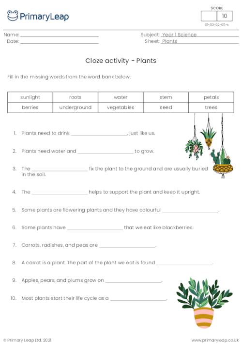 year 1 science printable resources free worksheets for