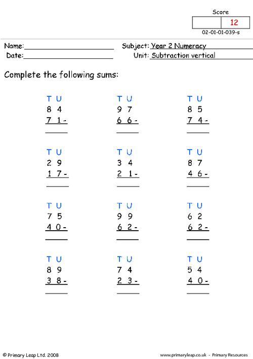 Year 2: Numeracy Printable Resources & Free Worksheets for Kids