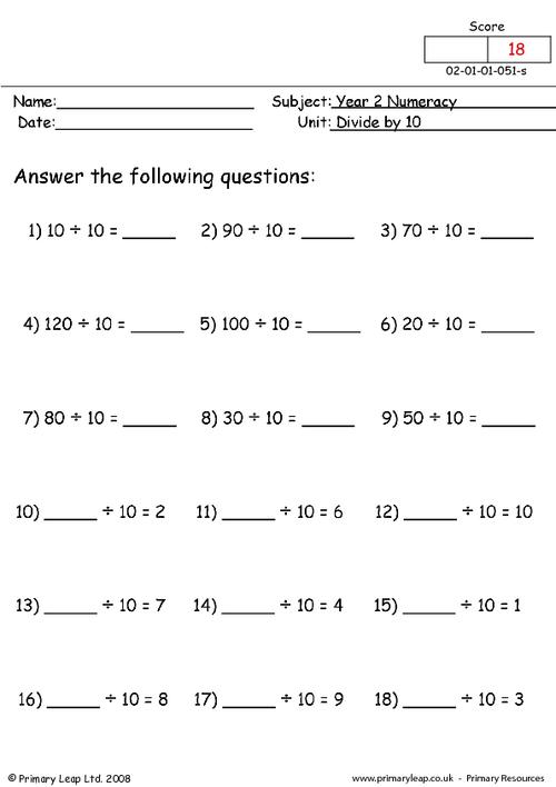 year 2 numeracy printable resources free worksheets for kids