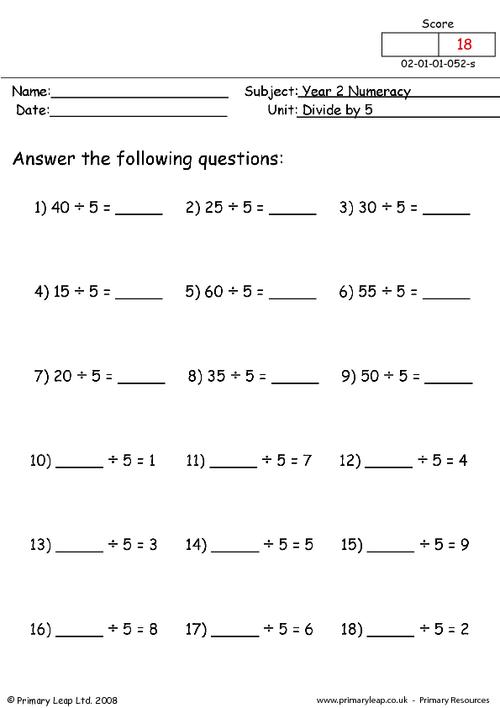 year 2 numeracy printable resources free worksheets for