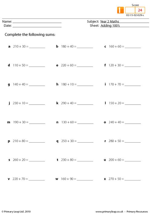 numeracy adding three numbers worksheet primaryleapcouk