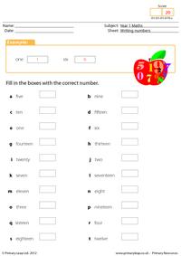 Writing numbers (3)