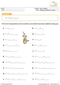 Writing numbers in words