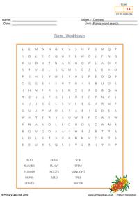 Plants - word search