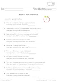 Y2 Addition Word Problems 1