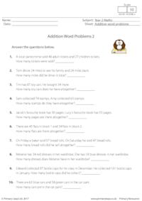 Y2 Addition Word Problems 2