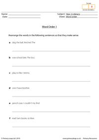 Word order 1
