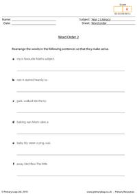 Word order 2