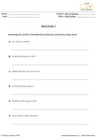 Word order 7