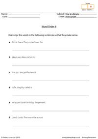 Word order 8
