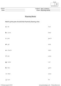 Rhyming words