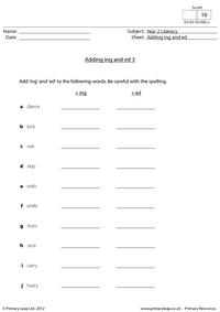 Adding ing and ed 3