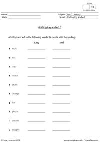 Adding ing and ed 6