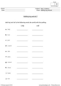 Adding ing and ed 7