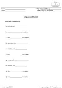Singular and plural (1)