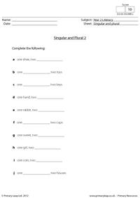 Singular and plural (2)