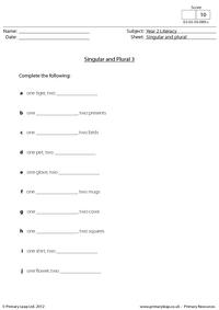 Singular and plural (3)