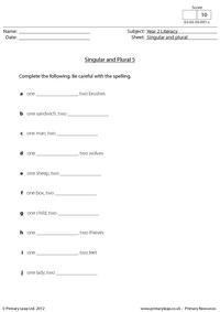 Singular and plural (5)