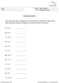 Looking at words 2