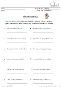 Find the adjective (1)