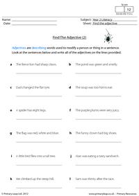 Find the adjective (2)