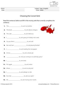 Choosing the Correct Verb - is, am or are (1)
