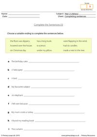 Completing sentences (3)