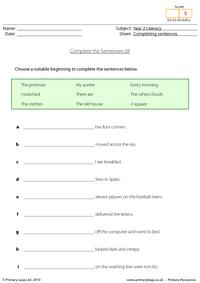 Completing sentences (9)