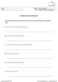 Question mark or full stop 1