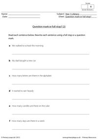 Question mark or full stop 2