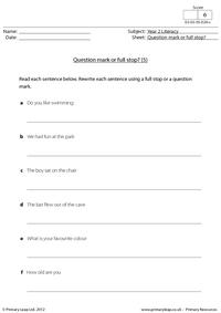 Question mark or full stop 5