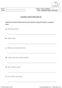 Question mark or full stop 6