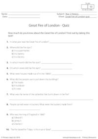Great Fire of London Quiz