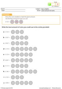 Least amount of coins