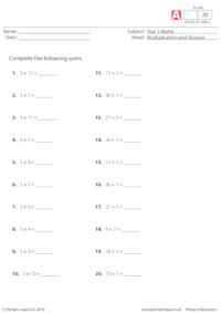 Multiplying and Dividing 3