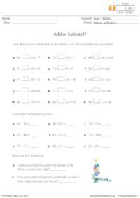 Add or subtract?
