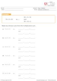 Division sentence by 3