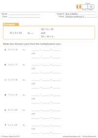 Division sentence by 5