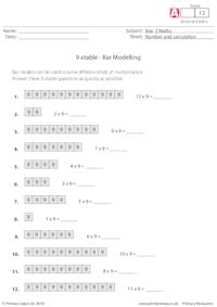 Bar Modelling - 9 xtable