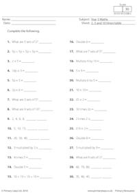 2, 5 and 10 xtable