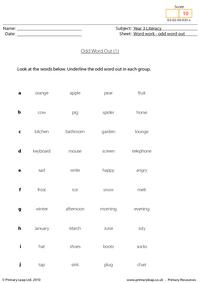 Odd word out (1)