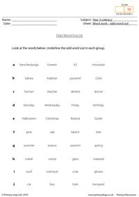 Odd word out (4)