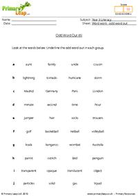Odd word out (6)