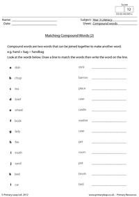 Matching compound words 2