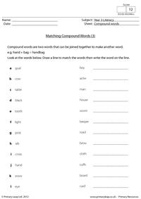 Matching compound words 3