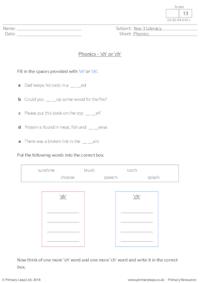Phonics - sh and ch