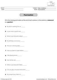 Punctuation - Statement or question? (2)