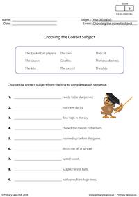 Choosing the Correct Subject (2)