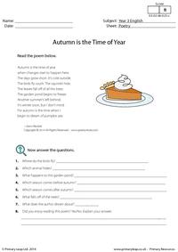 Poetry - Autumn is the Time of Year