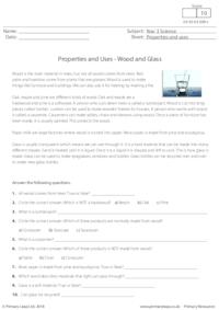 Properties and Uses - Wood and Glass